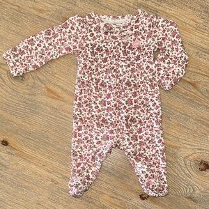 Baby Pink Floral One-Piece Osh Kosh Footed Romper